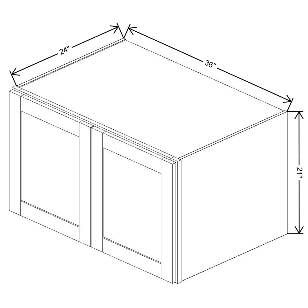 Fabuwood Allure Galaxy Dove 36" W X 21" H X 24" D Double Door Wall Cabinet