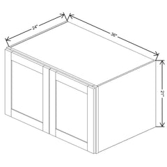 Fabuwood Allure Galaxy Dove 36" W X 21" H X 24" D Double Door Wall Cabinet
