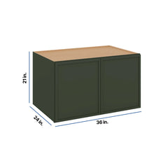 Modernform Cabinet Slim Sage Green 36" W X 21" H X 24" D Double Door Wall Cabinet