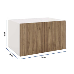 Modernform Cabinet Walnut 36" W X 21" H X 24" D Double Door Wall Cabinet
