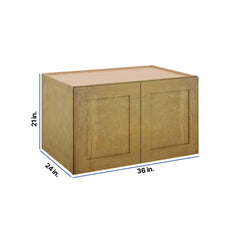 Modernform Cabinet Natural Shaker 36" W X 21" H X 24" D Double Door Wall Cabinet