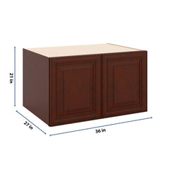 J&K Mahogany J5 Refrigerator Wall Cabinet - 36" W x 21" H x 27" D
