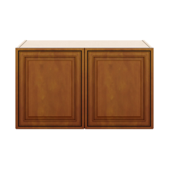 J&K Mocha Glazed K10 Refrigerator Wall Cabinet - 36" W x 21" H x 27" D