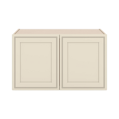 J&K Pearl Glazed H9 Refrigerator Wall Cabinet - 36" W x 21" H x 27" D