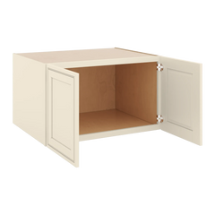 J&K Pearl Glazed H9 Refrigerator Wall Cabinet - 36" W x 21" H x 27" D