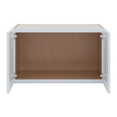 J&K White Shaker S8 Refrigerator Wall Cabinet - 36" W x 21" H x 27" D