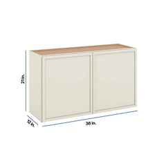 Modernform Cabinet Slim Dove White 36" W X 21" H X 12" D Double Door Wall Cabinet