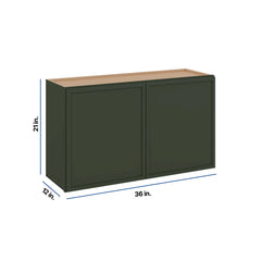 Modernform Cabinet Slim Sage Green 36" W X 21" H X 12" D Double Door Wall Cabinet