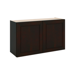 J&K Espresso K8 Double Door Wall Cabinet - 36" W x 21" H