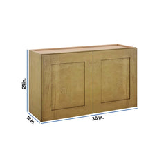 Modernform Cabinet Natural Shaker 36" W X 21" H X 12" D Double Door Wall Cabinet