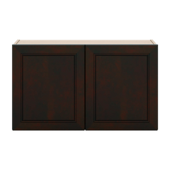 J&K Espresso K8 Double Door Wall Cabinet - 36" W x 21" H
