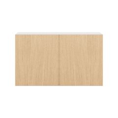Modernform Cabinet Natural Oak 36" W X 21" H X 12" D Double Door Wall Cabinet