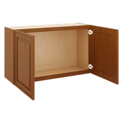 J&K Mocha Glazed K10 Double Door Wall Cabinet - 36" W x 21" H