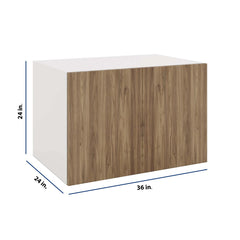Modernform Cabinet Walnut 36" W X 24" H X 24" D Double Door Wall Cabinet