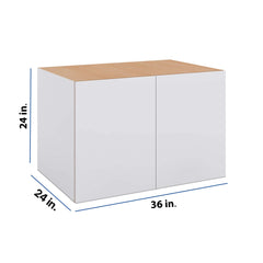 Modernform Cabinet Matte White 36" W X 24" H X 24" D Double Door Wall Cabinet