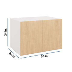 Modernform Cabinet Natural Oak 36" W X 24" H X 24" D Double Door Wall Cabinet