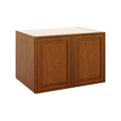 J&K Mocha Glazed K10 Refrigerator Wall Cabinet - 36" W x 24" H x 27" D