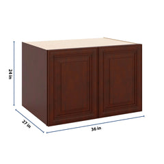 J&K Mahogany J5 Refrigerator Wall Cabinet - 36" W x 24" H x 27" D