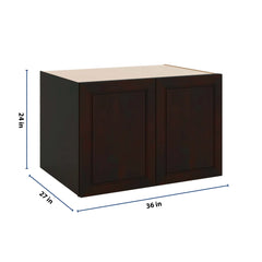 J&K Espresso K8 Refrigerator Wall Cabinet - 36" W x 24" H x 27" D