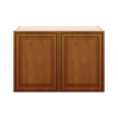 J&K Mocha Glazed K10 Refrigerator Wall Cabinet - 36" W x 24" H x 27" D