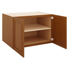 J&K Mocha Glazed K10 Refrigerator Wall Cabinet - 36" W x 24" H x 27" D