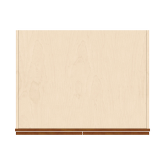 J&K Mocha Glazed K10 Refrigerator Wall Cabinet - 36" W x 24" H x 27" D