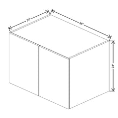 CNC Concord Fashion White 36" W X 24" H X 24" D Double Door Wall Cabinet