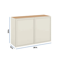 Modernform Cabinet Slim Dove White 36" W X 24" H X 12" D Double Door Wall Cabinet