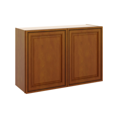 J&K Mocha Glazed K10 Double Door Wall Cabinet - 36" W x 24" H