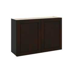 J&K Espresso K8 Double Door Wall Cabinet - 36" W x 24" H