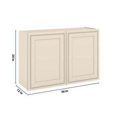 J&K Pearl Glazed H9 Double Door Wall Cabinet - 36" W x 24" H