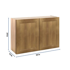J&K Butterscotch B8 Double Door Wall Cabinet - 36" W x 24" H