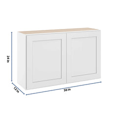 CNC Luxor 5-Piece White 36" W X 24" H Double Door Wall Cabinet