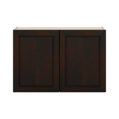 J&K Espresso K8 Double Door Wall Cabinet - 36" W x 24" H