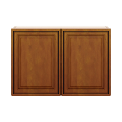 J&K Mocha Glazed K10 Double Door Wall Cabinet - 36" W x 24" H
