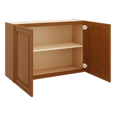 J&K Mocha Glazed K10 Double Door Wall Cabinet - 36" W x 24" H