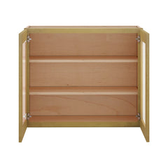 Modernform Cabinet Natural Shaker 36" W X 30" H X 12" D Double Glass Door Wall Cabinet