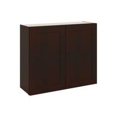 J&K Java Coffee S1 Double Door Wall Cabinet - 36" W x 30" H