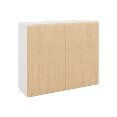 Modernform Cabinet Natural Oak 36" W X 30" H X 12" D Double Door Wall Cabinet