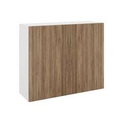 Modernform Cabinet Walnut 36" W X 30" H X 12" D Double Door Wall Cabinet