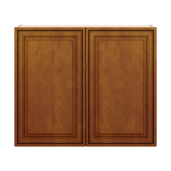 J&K Mocha Glazed K10 Double Door Wall Cabinet - 36" W x 30" H