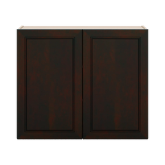 J&K Espresso K8 Double Door Wall Cabinet - 36" W x 30" H