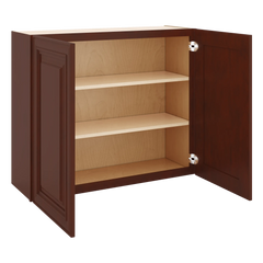 J&K Mahogany J5 Double Door Wall Cabinet - 36" W x 30" H