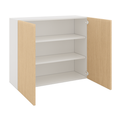 Modernform Cabinet Natural Oak 36" W X 30" H X 12" D Double Door Wall Cabinet