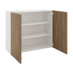 Modernform Cabinet Walnut 36" W X 30" H X 12" D Double Door Wall Cabinet