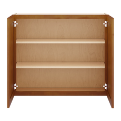 J&K Mocha Glazed K10 Double Door Wall Cabinet - 36" W x 30" H