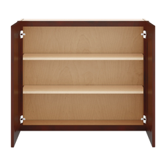 J&K Mahogany J5 Double Door Wall Cabinet - 36" W x 30" H