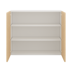 Modernform Cabinet Natural Oak 36" W X 30" H X 12" D Double Door Wall Cabinet