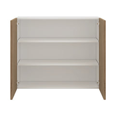 Modernform Cabinet Walnut 36" W X 30" H X 12" D Double Door Wall Cabinet
