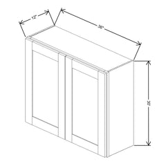 Fabuwood Allure Luna Indigo Wall 36"W x 30"H Shaker Cabinet